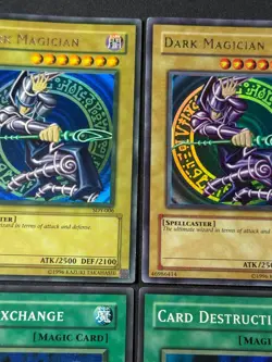 Yugioh Faded SDY-006 Set; Dark Magician, Soul Exchange, Card Destruction LP/P - Image 3