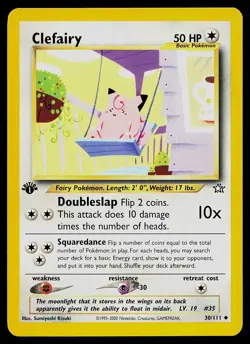 Pokemon Card - Clefairy Neo Genesis 30/111 Uncommon 1st Edition - Image 1