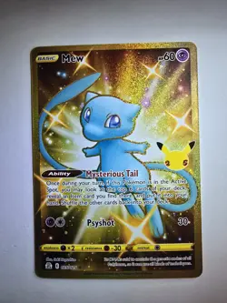 Pokemon Mew TCG 2021 Gold Celebrations Card 025/025 Full Art Secret Rare - Image 2