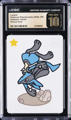 2025 POKEMON PLAYING CARDS JAPANESE LUCARIO CGC 10 PRISTINE - Image 1