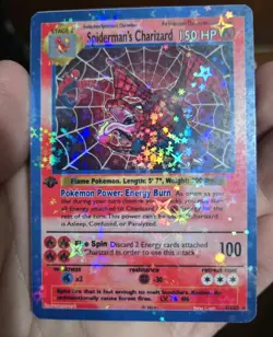 Spiderman's Charizard 1st Edition Custom Card Pokemon - Image 1