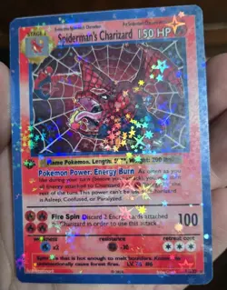 Spiderman's Charizard 1st Edition Custom Card Pokemon - Image 2