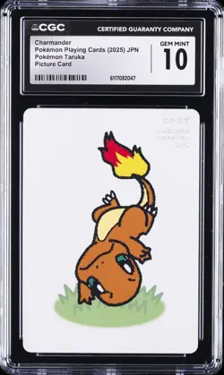 2025 POKEMON PLAYING CARDS JAPANESE CHARMANDER CGC 10 GEM MINT - Image 1