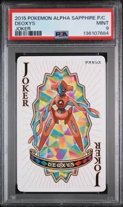 2015 POKEMON ALPHA SAPPHIRE PLAYING CARDS JOKER DEOXYS PSA 9 - Image 1