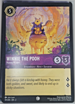 Lorcana Winnie the Pooh Hunny Wizard #59 Card Game TCG CCG Disney 100 Acre Wood - Image 1