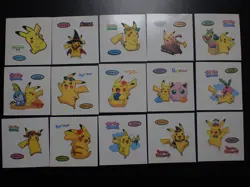 Pokemon Card Daiichi Bread Promo Sticker Pikachu x15 SET #6253 - Image 1