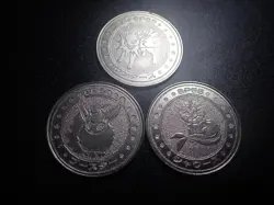Pokemon Card Meiji Promo Battle Coin Silver x3 Jolteon Flareon Vaporeon #6103 - Image 1