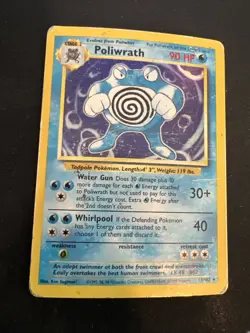 1999 Base Set Vintage Pokemon 2 Card Lot: Holo 1st Edition Machamp & Poliwrath - Image 2