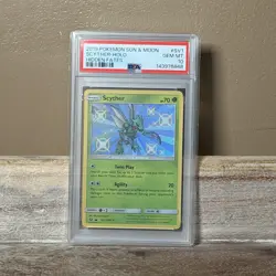 Pokemon TCG Hidden Fates Shiny Vault Scyther SV1/SV94 PSA 10 Holo Rare Card - Image 1