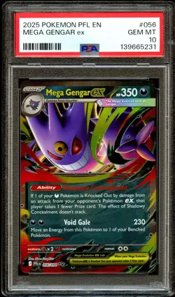 PSA 10 GEM MINT Mega Gengar ex 056/094 HOLO RARE Pokemon Card 231 - Image 2