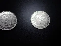 Pokemon Card Meiji Promo Battle Coin Silver x2 Omastar & Kabutops #6100 PLAY - Image 5