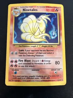 1999 Base Set Vintage Pokemon 2 Card Lot: Holo 1st Edition Machamp & Ninetales - Image 4