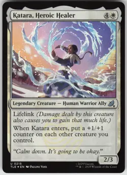 MTG Katara, Heroic Healer (0215) Foil NM Avatar: The Last Airbender: Magic 215 - Image 1