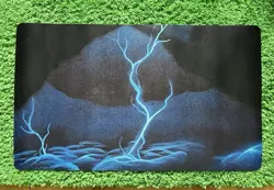 Magic: the Gathering (MTG) Lightening Bolt Playmat. - Image 1