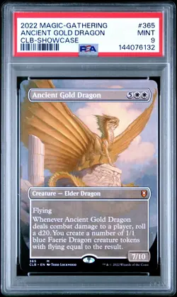 2022 MTG COMMANDER LEGENDS: BATTLE FOR BALDUR'S GATE ANCIENT GOLD DRAGON PSA 9 - Image 1