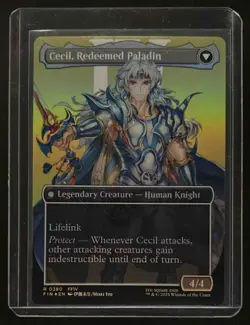 2025 Magic MTG Final Fantasy Cecil Dark Knight Redeemed Paladin Foil Rare #0380 - Image 1