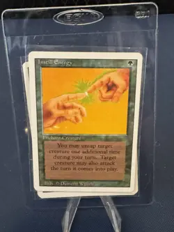 MTG - Magic The Gathering - Instill Energy X 4 - Revised - NP/NM! - Image 3