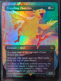 Traveling Chocobo NM (Borderless)(0406) Foil Final Fantasy MTG - Image 1