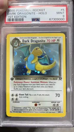 2000 Pokemon Rocket Dark Dragonite- Holo 1st Edition PSA 9 Mint - Image 3