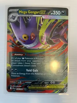2025 Pokemon Mega Gengar ex Double Rare Holo 056/094 - Phantasmal Flames - NM - Image 1