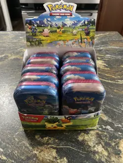 Pokemon TCG Ascended Heroes MINI TIN DISPLAY BOX Factory Sealed 10x Tins - Image 1