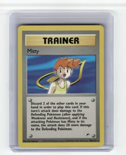 Misty (102) Gym Heroes Rare Pokemon Near Mint or Better - Image 1