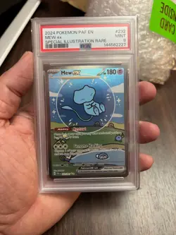 PSA 9 Pokemon English Paldean Fates SIR Bubble Mew MINT 232/91!! - Image 1