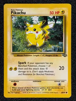 Pikachu 60/64 Base Set Series Jungle Common 1999 Basic Pokemon Card TCG WOTC NM - Image 1