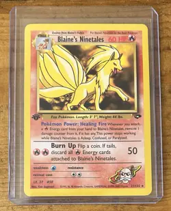 Pokemon TCG Blaine’s Ninetales #21/132 Gym Challenge Non Holo 1st Edition - Image 1