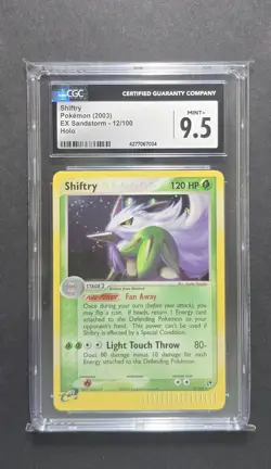 CGC 9.5 Shiftry 2003 EX Sandstorm 12/100 Holo Foil Pokemon Mint + - Image 1