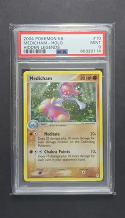 PSA 9 Medicham 2004 EX Hidden Legends Holo Rare 10/101 Pokemon Mint POP 65 - Image 1