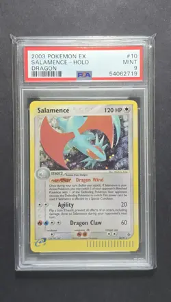 PSA 9 Salamence 2003 EX Dragon 10/97 Holo Foil Pokemon Mint POP 199 - Image 1