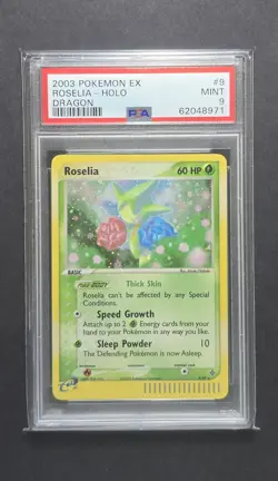 PSA 9 Roselia 2003 EX Dragon 9/97 Holo Foil Pokemon Mint POP 175 - Image 1