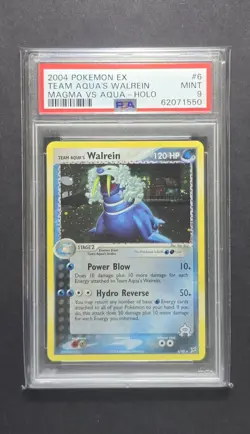 PSA 9 SWIRL Walrein 2004 EX Team Magma Vs Aqua #6 Holo Foil Pokemon POP 133 - Image 1