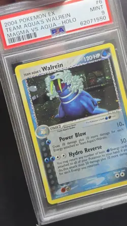 PSA 9 SWIRL Walrein 2004 EX Team Magma Vs Aqua #6 Holo Foil Pokemon POP 133 - Image 2