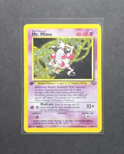 Mr. Mime 6/64 Rare Jungle Holo Foil 1st First Edition Pokemon Near Mint NM - Image 2