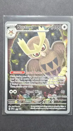 Pokemon Center Stamp Promo Noctowl Stellar Crown ETB SVP EN 141 Near Mint NM - Image 1