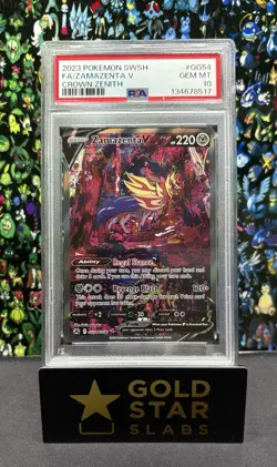 PSA 10 Zamazenta V #GG54 SWSH Crown Zenith 2023 Pokemon - Image 1