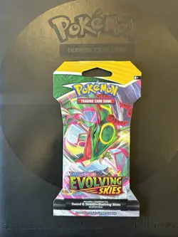 Evolving Skies Sleeved Booster Pack Rayquaza - Pokemon TCG Sword & Shield Sealed 820650808784 - Image 1