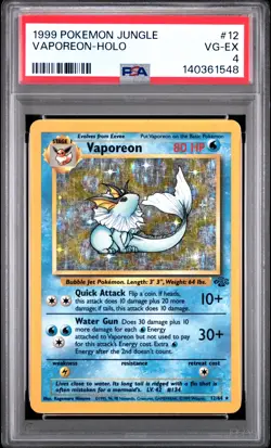 1999 POKEMON JUNGLE #12 VAPOREON-HOLO PSA 4 - Image 1