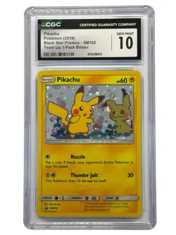 2019 Pokemon Pikachu Black Star Promos Team Up CGC 10 - Image 1