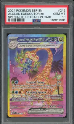 2024 Pokemon Surging Sparks Alolan Exeggutor Ex #242 PSA 10 Special Illus. Rare - Image 1
