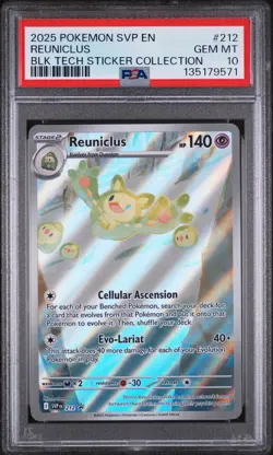 PSA 10 GEM MINT Reuniclus 212 SVP Illustration PROMO SVP212 Pokemon Card 571 - Image 1