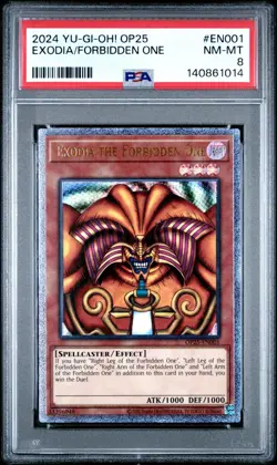 PSA 8 Exodia the Forbidden One OP25 - EN001 Ultimate Rare Yugioh Card 2024 - Image 1