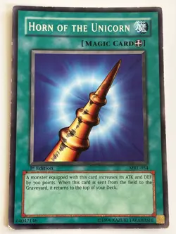 1st Edition Horn of the Unicorn - MRL-054 - YuGiOh! Magic Ruler - Rare - HP - Image 1