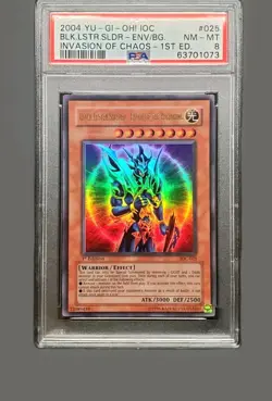 YuGiOh Black Luster Soldier Envoy of the Beginning IOC-025 1st PSA 8 NM-MT - Image 3