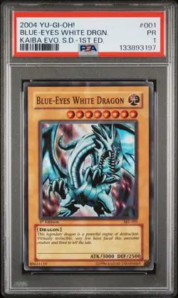2004 YU-GI-OH! KAIBA EVOLUTION STARTER DECK 1ST ED BLUE-EYES WHITE DRAGON PSA 1 - Image 1