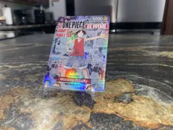 NCAA Bandai Namco One Piece CCG Monkey D. Luffy US Voyage Promo Full Art Holo - Image 3