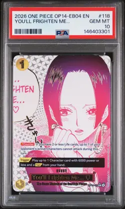 2026 ONE PIECE THE AZURE SEA'S SEVEN ALT ART #118 YOU'LL FRIGHTEN ME... PSA 10 - Image 1