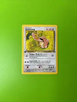 Lickitung 38/64 1st Edition Jungle Pokemon Card LP+ - Image 1